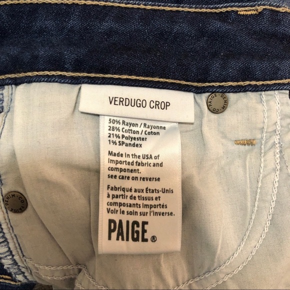 Paige Jeans in Verdugo Crop Dark Wash - Picture 3 of 6